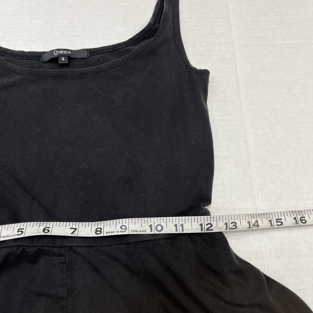 Quince Dress Black Tencel Tank Midi Size S Lagenlook Capsule Casual Comfort - Picture 6 of 9